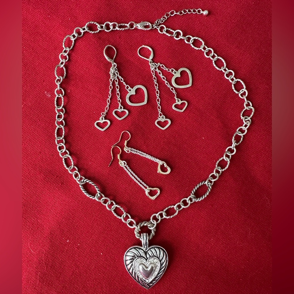Heart Necklace & Earrings